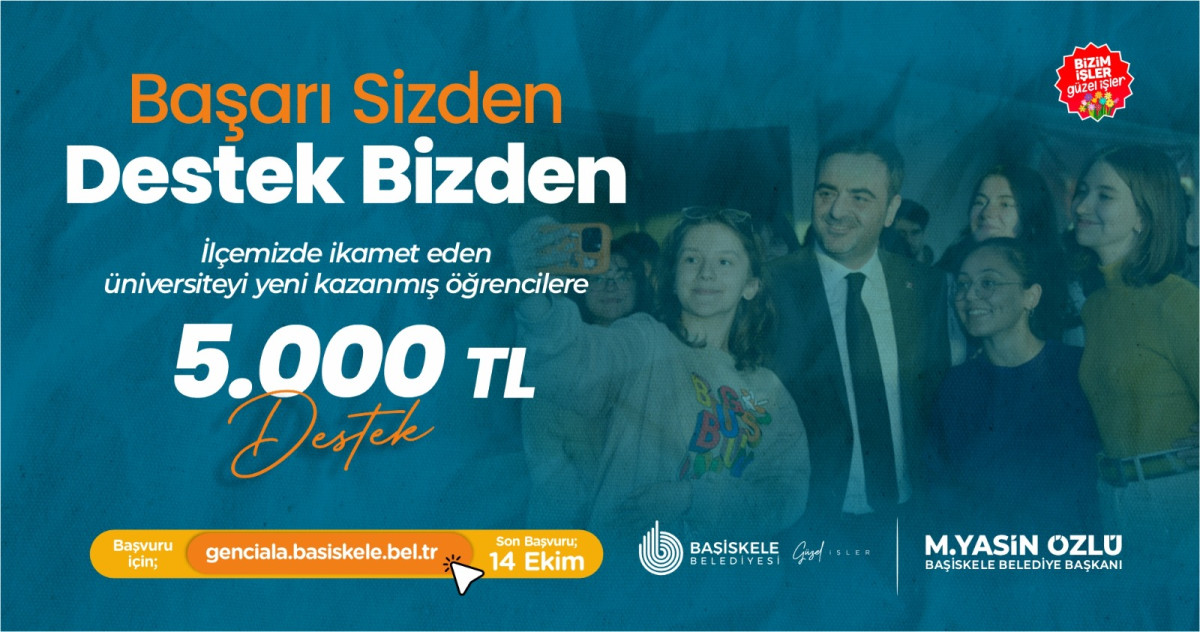 BAŞİSKELE BELEDİYESİ’NDEN YENİ ÜNİVERSİTELİLERE EĞİTİM DESTEĞİ