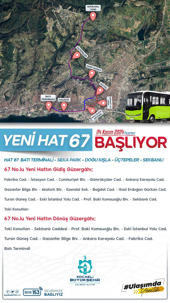 HAT 67 SEFERLERİNE BAŞLIYOR